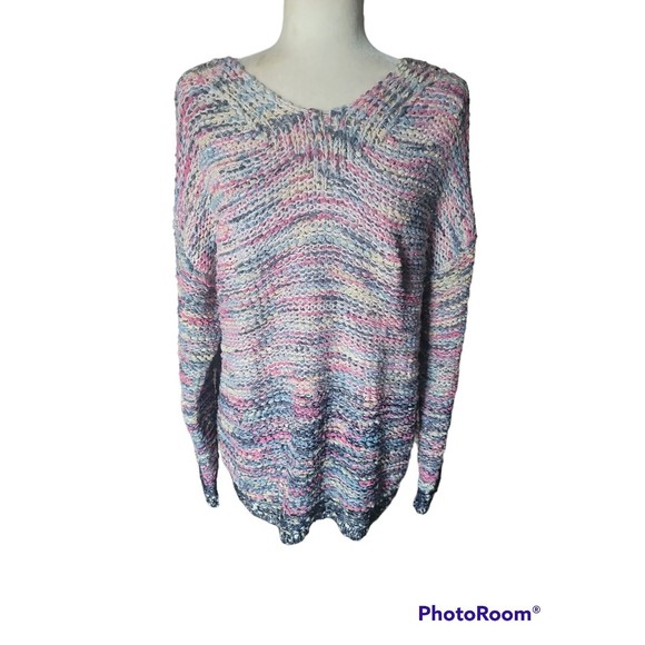 Easel Ombré Obsession textured chunky Knit Sweater multicolor woman's small/med - Picture 1 of 7